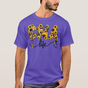 CNA Life Nursing Sunflower Lover  T-Shirt