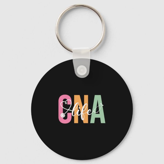 Cna Life Shirts Cna Certified Nursing Istant  Key Ring (Front)