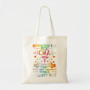 CNA Nothing Scares Me I'm a CNA Healthcare Nurse Tote Bag