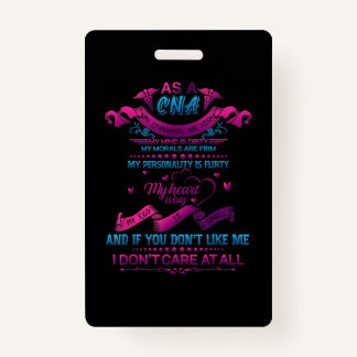 CNA Nurse Assistant ID Badge