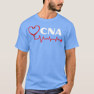 CNA Nurse Assistant with stethoscope heartbeat whi T-Shirt