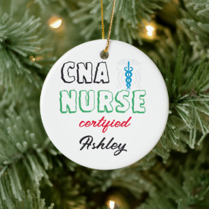 CNA nurse certified,, CNA student ,nurse assistant Ceramic Tree Decoration