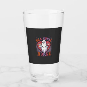 Cna Nurse Halloween Ghost Stethoscope Blood Bag Glass