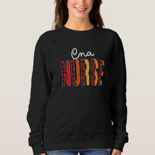 Cna Nurse Plaid Red Love Heart Stethoscope Rn Nurs Sweatshirt