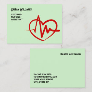 CNA Nursing Assistant Business Card