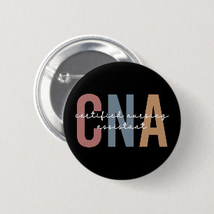 CNA Retro Certified Nursing Assistant 6 Cm Round Badge