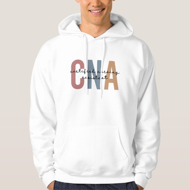CNA Retro Certified Nursing Assistant Gifts Hoodie (Front)