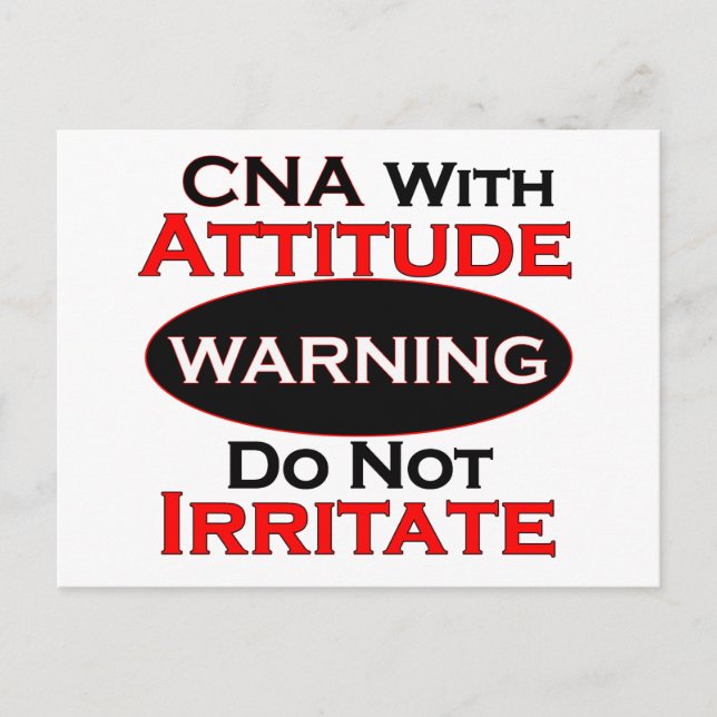 CNA With Attitude Postcard (Front)