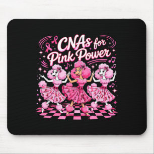 CNAS Pink Power Breast Cancer Awareness Retro Mouse Pad