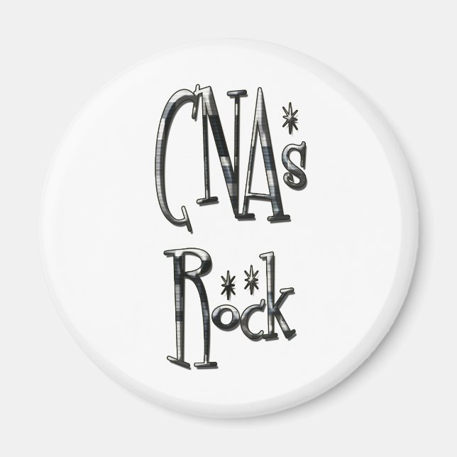 CNAs Rock Magnet (Front)