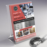CNC Machining Company Red Flyer<br><div class="desc">Manufacturing businesses are always searching for top-quality CNC machining services. Introduce your Precision Machining Solutions to potential customers with this fully customisable flyer.  Great way to advertise at trade shows and meetings with customers.  All text,  logo and pictures are 100% customisable. 

By 1Bizchoice (rights reserved).</div>