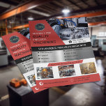 CNC Machining Company Red Flyer<br><div class="desc">Manufacturing businesses are always searching for top-quality CNC machining services. Introduce your Precision Machining Solutions to potential customers with this fully customisable flyer.  Great way to advertise at trade shows and meetings with customers.  All text,  logo and pictures are 100% customisable. 

By 1Bizchoice (rights reserved).</div>
