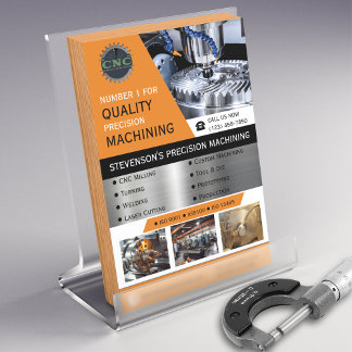 CNC Machining Company Yellow | Gold Flyer