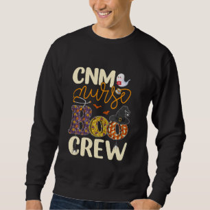CNM Nurse Boo Crew Funny CNM Nurse Halloween Costu Sweatshirt