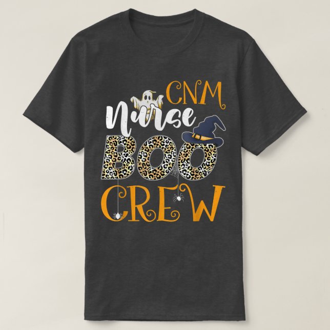 CNM Nurse Boo Crew Spooky Halloween Boo Ghost Cost T-Shirt (Design Front)