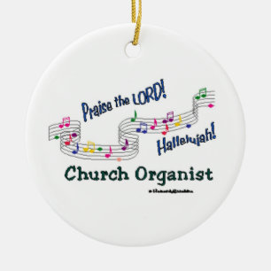 Cnotes Church Organist Ceramic Tree Decoration