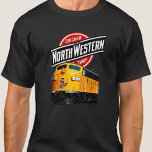 CNW Chicago North Western Railway Yellow  Diesel T-Shirt<br><div class="desc">If Historic Diesel Locomotives are his thing,  then this is a great one for him. - - See my store for more great train gifts.</div>