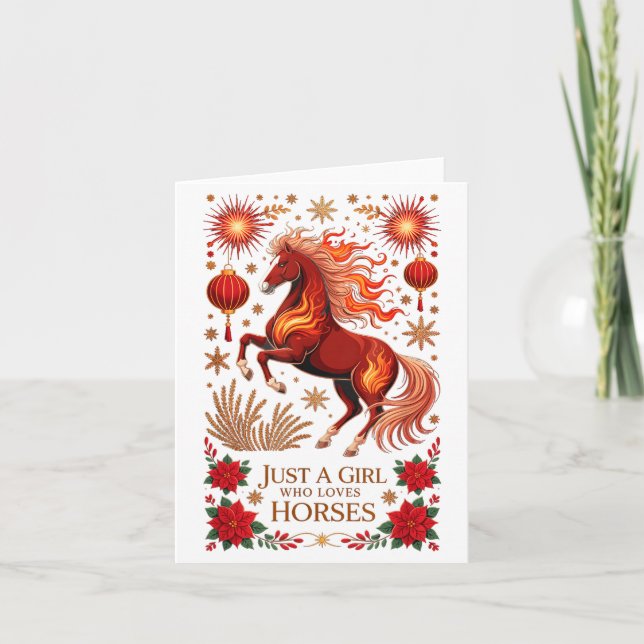 Cny 2026 Year Of Horse Lunar Life Zodiac Riding En Card (Front)