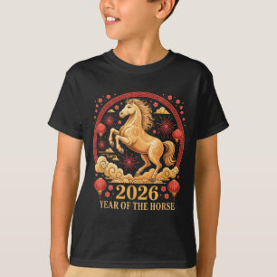Cny 2026 Year Of The Horse Zodiac Girl Loves Fortu T-Shirt