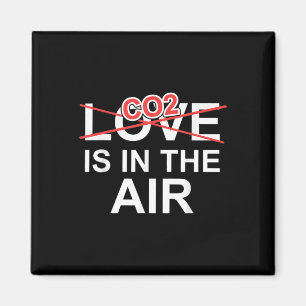 Co2 Is In The Air, Environmental Protection Green  Magnet