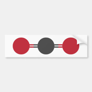 CO2 Molecular Structure Bumper Sticker