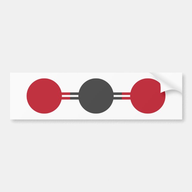 CO2 Molecular Structure Bumper Sticker (Front)