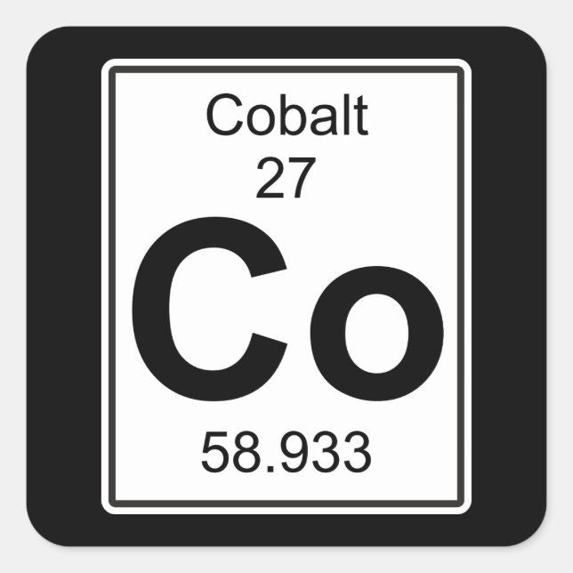 Co - Cobalt Square Sticker (Front)