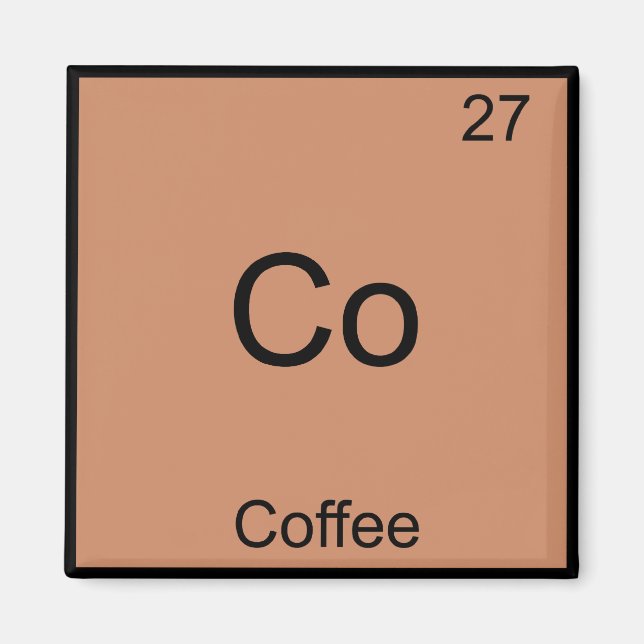 Co - Coffee Chemistry Element Symbol Funny Magnet (Front)