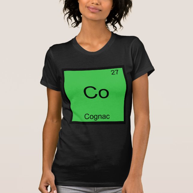 Co - Cognac Funny Chemistry Element Symbol T-Shirt (Front)