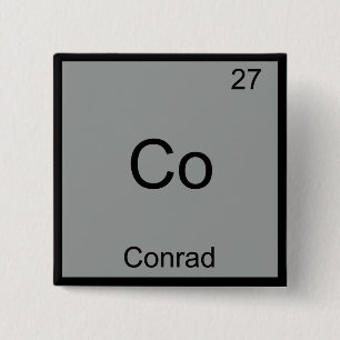 Co - Conrad Funny Chemistry Element Symbol T-Shirt 15 Cm Square Badge