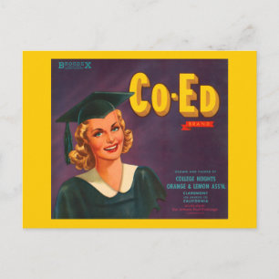 Co Ed Brand Oranges Vintage Advertisement Postcard
