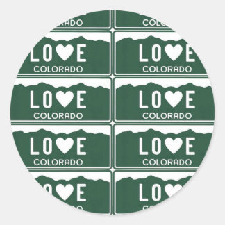 co love pattern - Customised Classic Round Sticker
