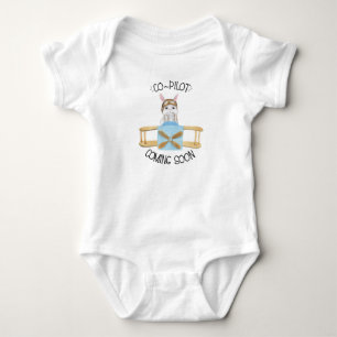 Co-pilot Coming Soon New Baby Gift, Plane Bodysuit