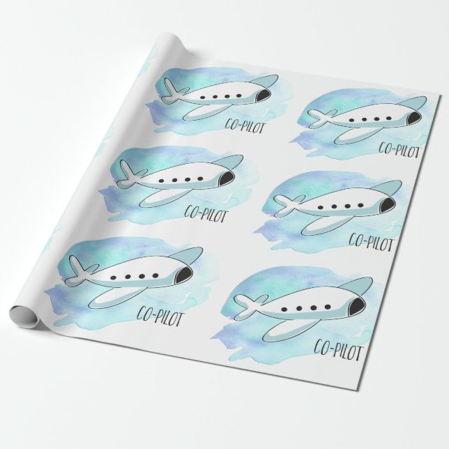 Co-Pilot with Plane Wrapping Paper (Unrolled)
