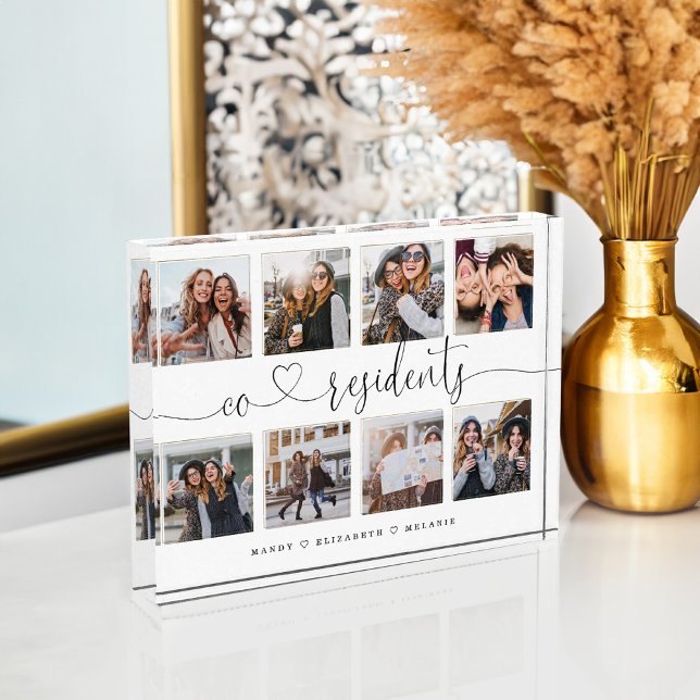 Co-residents Script Gift For Friends Photo Collage Block (Co-residents Script Gift For Friends Photo Collage)