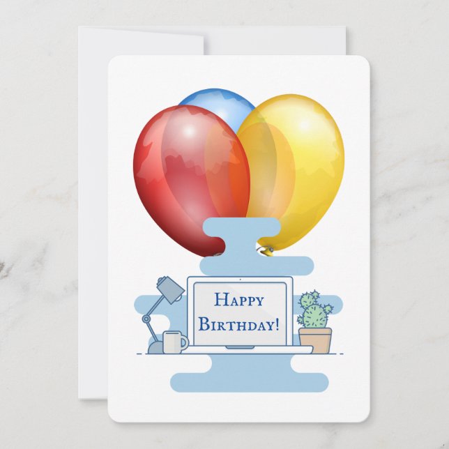 Co-Worker Happy Birthday From Friends Inside Card (Front)