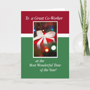 Co-Worker Holiday Present Card