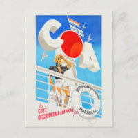 COA Marseille France Vintage Poster