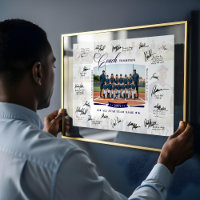 Coach Appreciation Photo Collage Team Signature