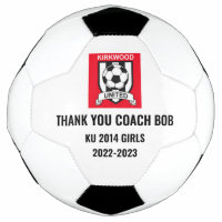 Coach Appreciation Thank You Logo Soccer Ball