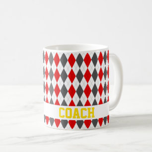 COACH Argyle Diamonds Sports Team Colours Fun Coffee Mug