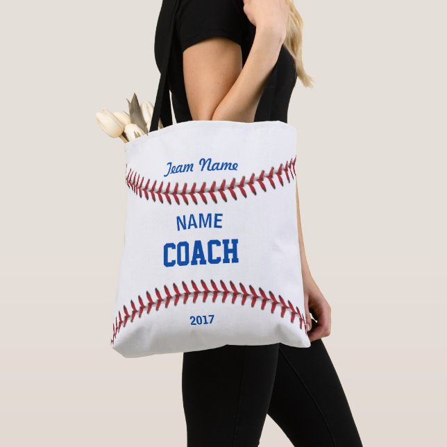 Coach Baseball Sport Tote Bag (Close Up)