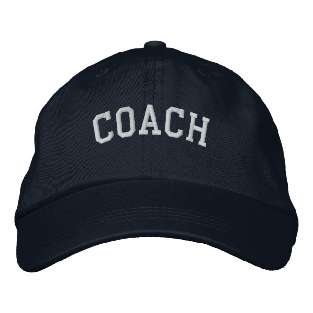 Coach Basic Adjustable Embroidered  Cap Navy (Front)