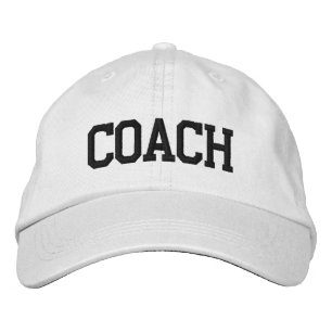 Coach black custom text modern sports embroidered hat