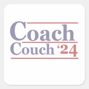 Coach Couch Walz Vance 2024 Election Tim Waltz Square Sticker