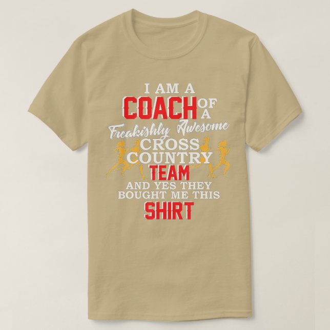 Coach Cross Country  jogger track running funny gi T-Shirt (Design Front)