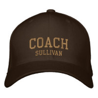 Coach Custom Name Embroidered Hat - Brown & Gold