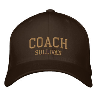 Coach Custom Name Embroidered Hat - Brown & Gold