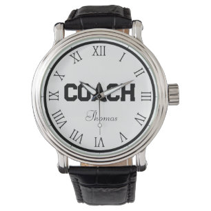 Coach Custom Name Typography Personalised Watch