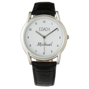 Coach Custom Name Typography Personalized  Watch